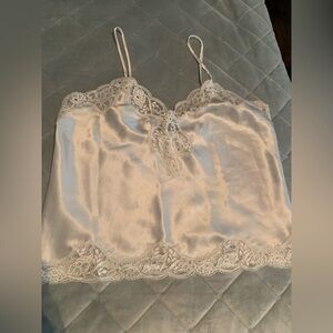 Victoria's Secret Satin Lace-Trim Chemise - Ivory